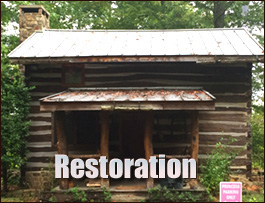 Historic Log Cabin Restoration  Forest City, North Carolina