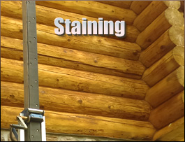  Forest City, North Carolina Log Home Staining